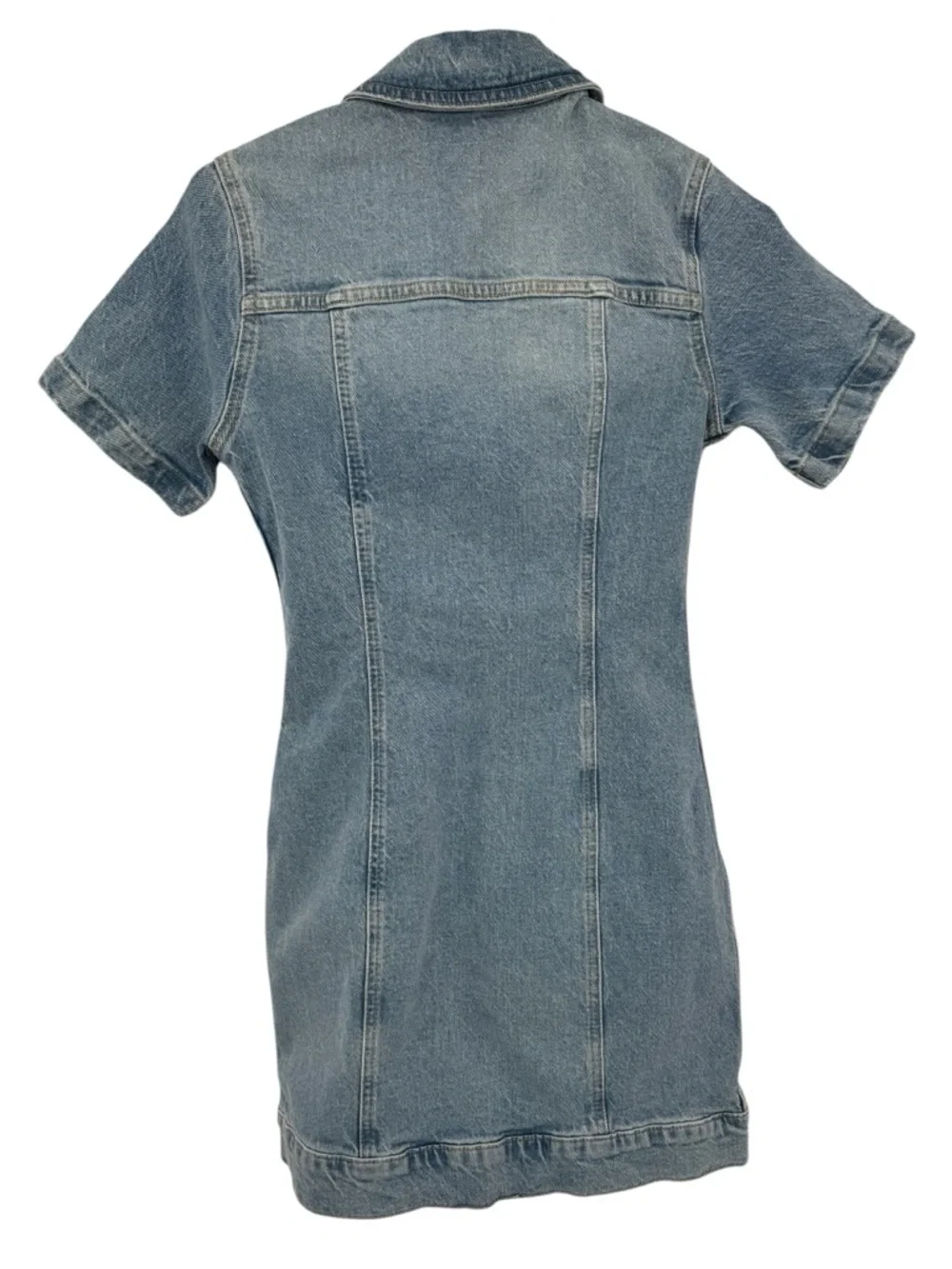 Zara Collared Denim‎ Mini Dress XS